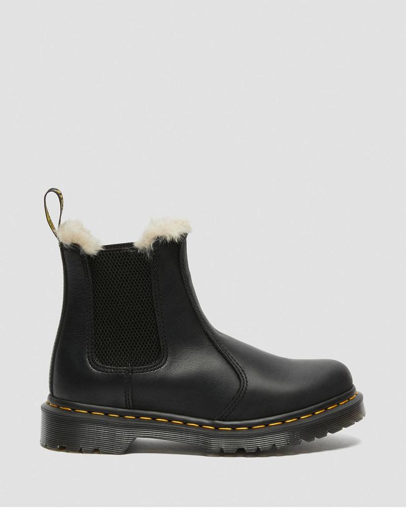 Black Women's Dr Martens 2976 Faux Fur Lined Winter Boots | CA 281KOR